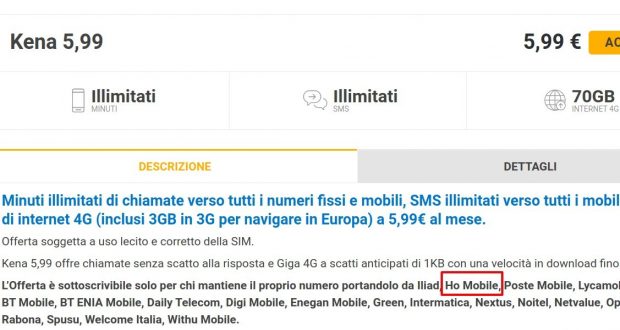 Kena 599 Minuti Sms Illimitati 70 Gb Disponibili Anche Per Clienti Homobile 2425