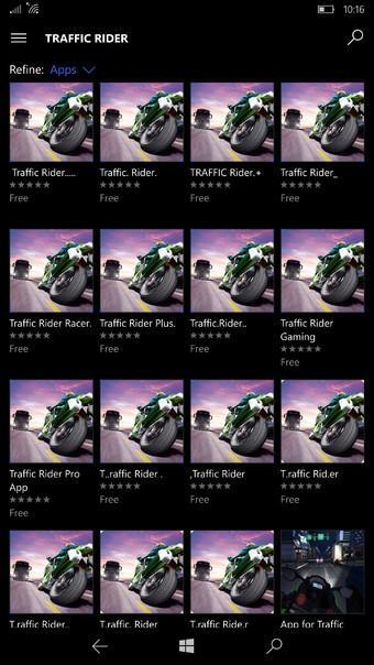 Traffic Raider app fake Windows 10 Mobile