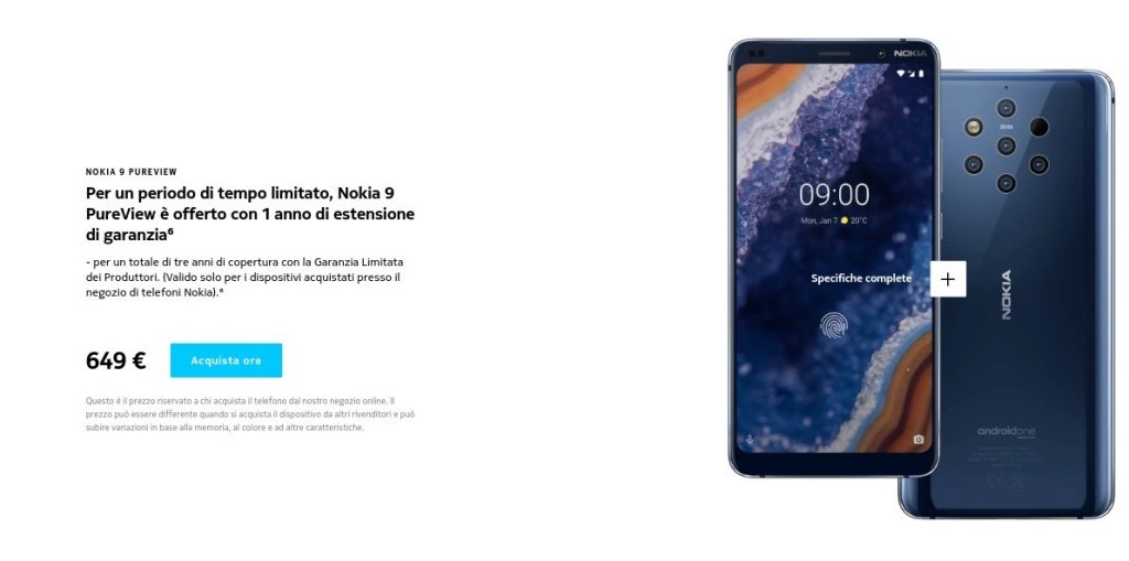 Nokia offre 3 anni di garanzia a chi acquista sullo store ufficiale