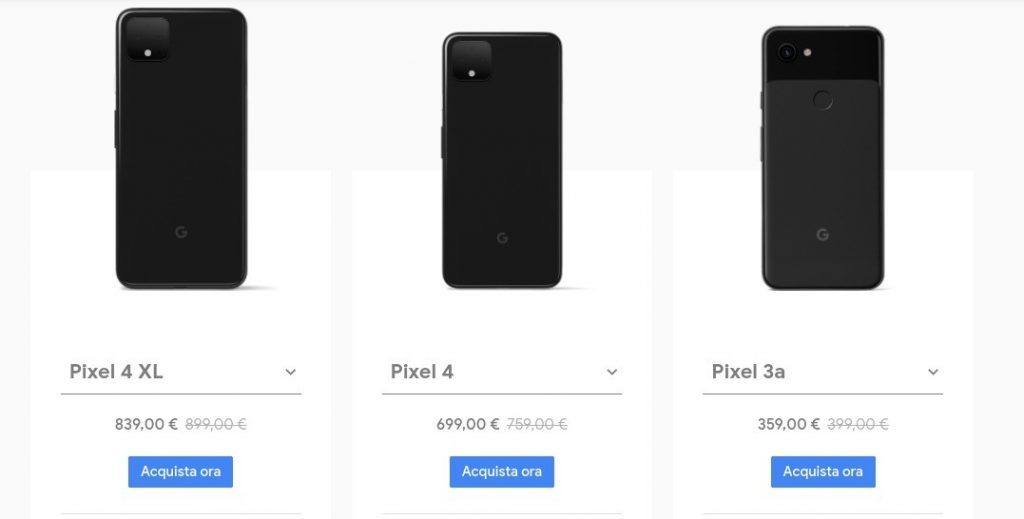 Google Pixel 4 e 4 XL scontati di 60 euro sullo store ufficiale fino al 12 gennaio