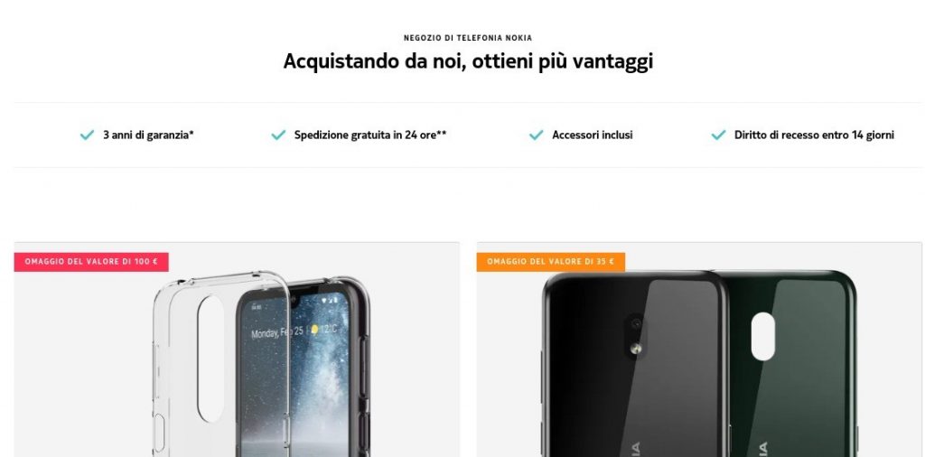 Nokia offre sconti e accessori sullo store ufficiale per alcuni smartphone