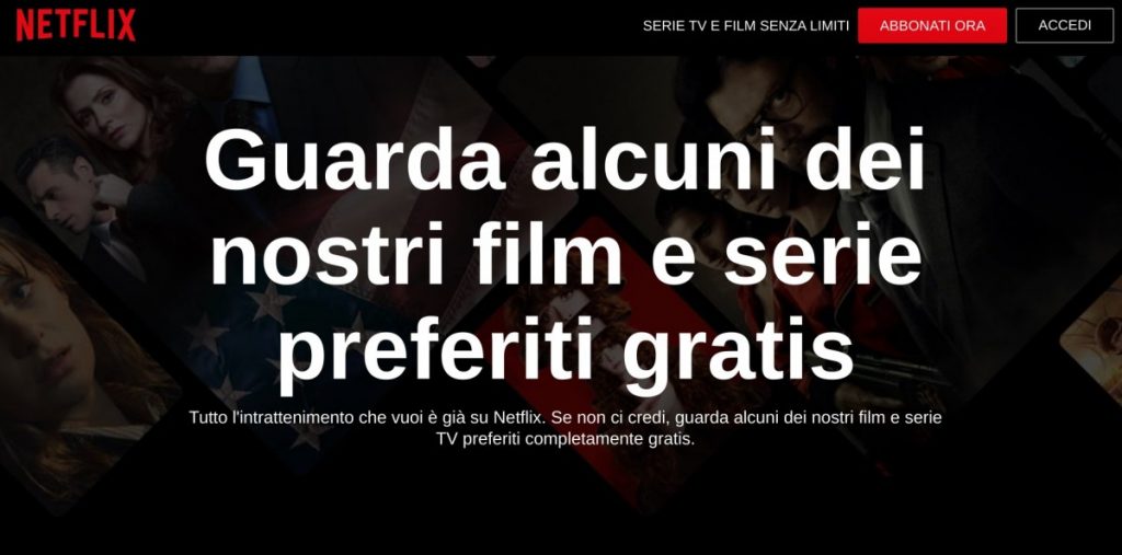 Netflix mette a disposizione un catalogo di film e serie TV gratuiti