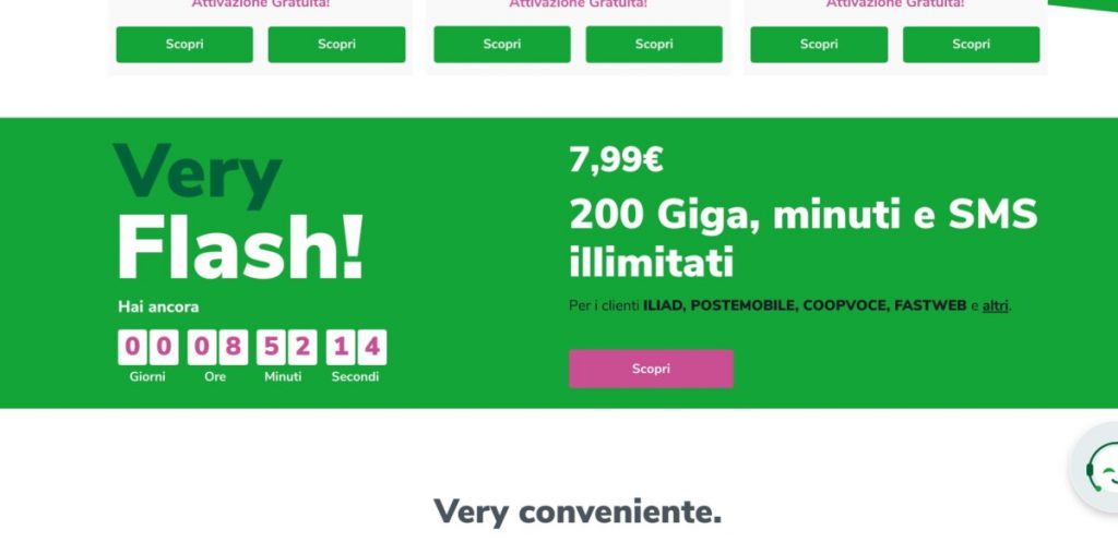 Very Mobile: ultimo giorno per Very Flash 7,99 e per attivazioni gratuite