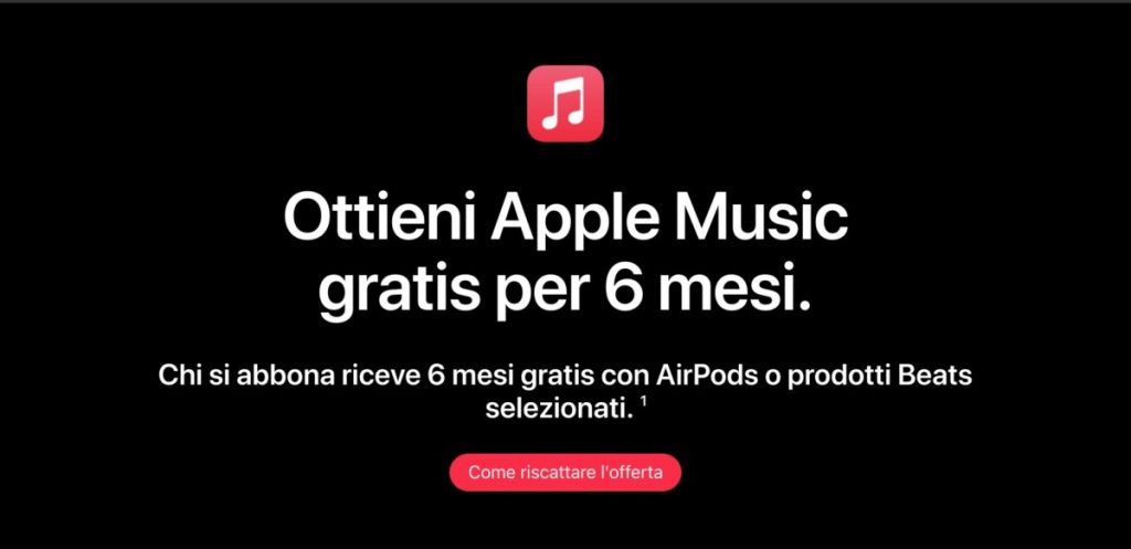 Apple Music: 6 mesi di abbonamento in regalo per possessori di Airpods e prodotti Beats