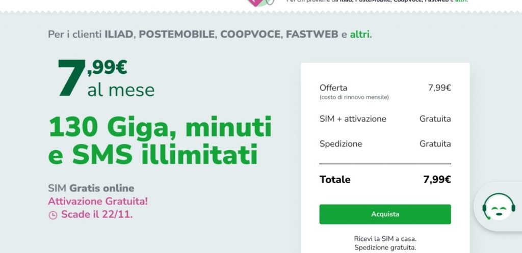 Very Mobile proroga Very Special 7,99 fino al 22/11: minuti ed sms illimitati + 130 GB a 7,99 euro