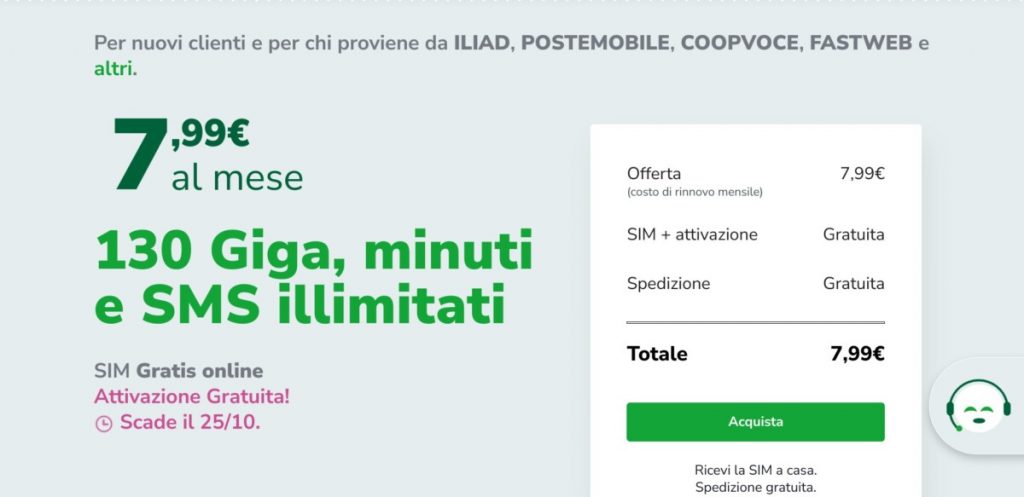 Very Mobile propone Very Special 7,99: minuti ed sms illimitati + 130 GB a 7,99 euro