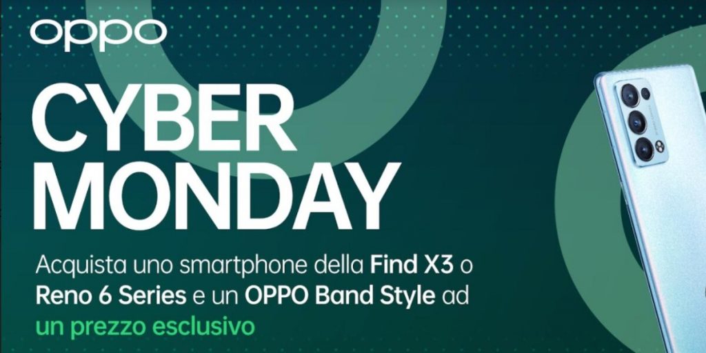 Cyber Monday Oppo: promozioni su smartphone, wearable e auricolari