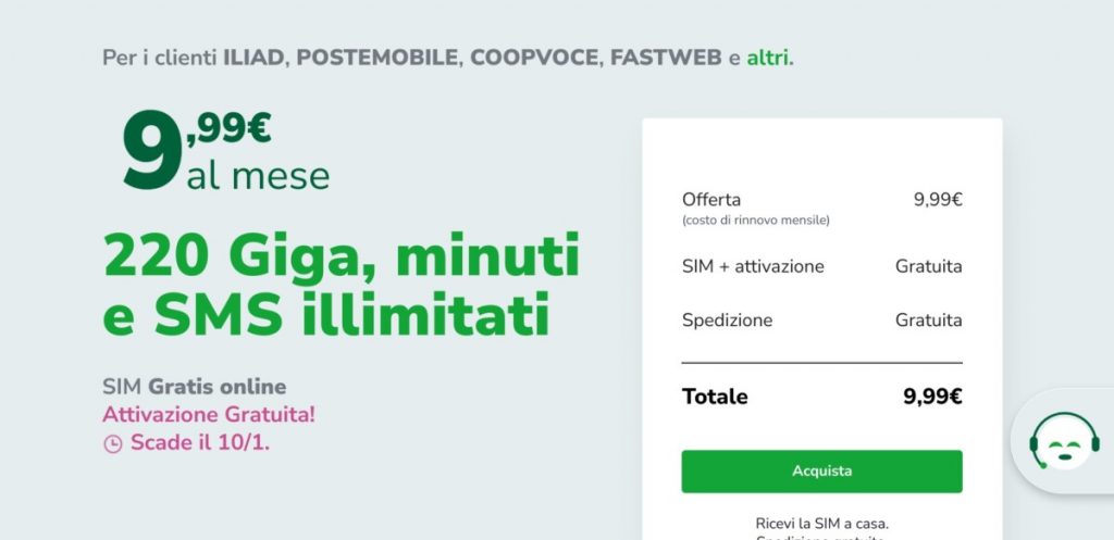 Very Mobile propone Very Xmas 9,99: minuti ed sms illimitati + 220 GB a 9,99 euro