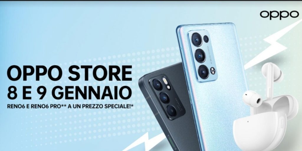 Promozioni Oppo: Reno 6 e 6 Pro in offerta speciale l’8 e il 9 gennaio