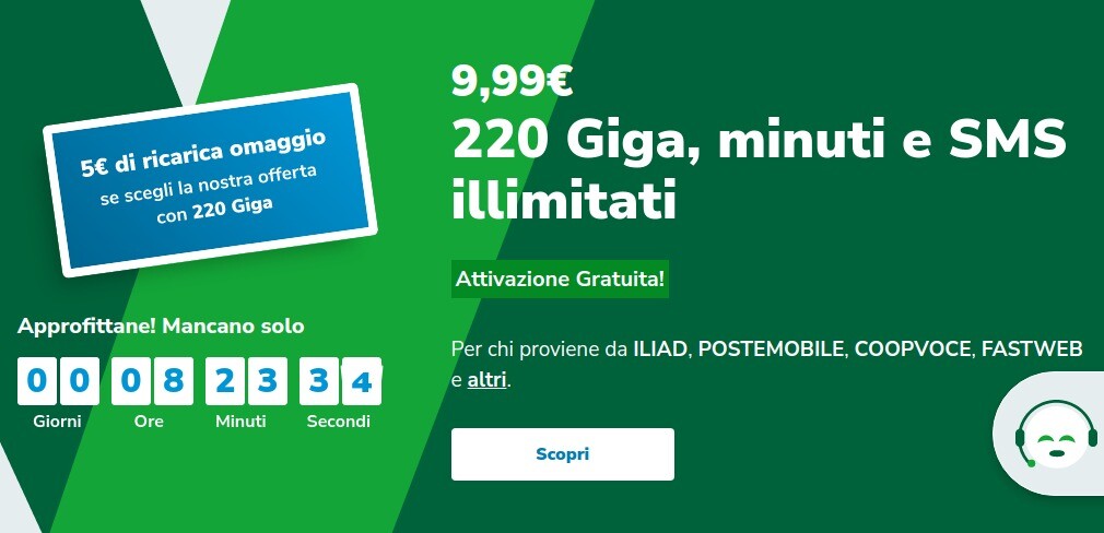 Very Mobile: ultimo giorno di promozione per la ricarica da 5 euro in omaggio