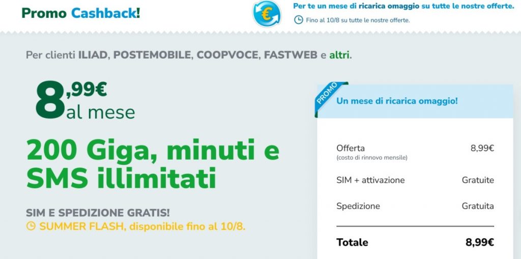 Very Mobile lancia l’offerta Very 8,99 GB (fino al 10 agosto)