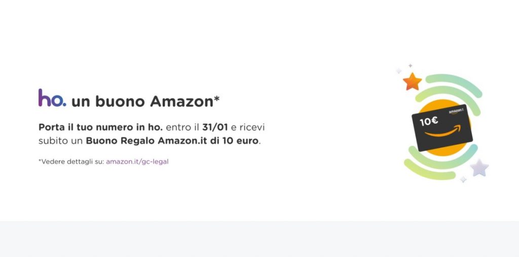 Ho Mobile lancia la promo “ho. Un buono Amazon”