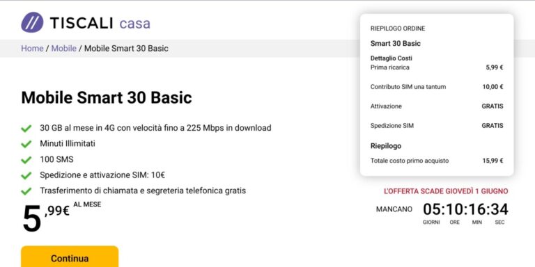 tiscali mobile basic start 30